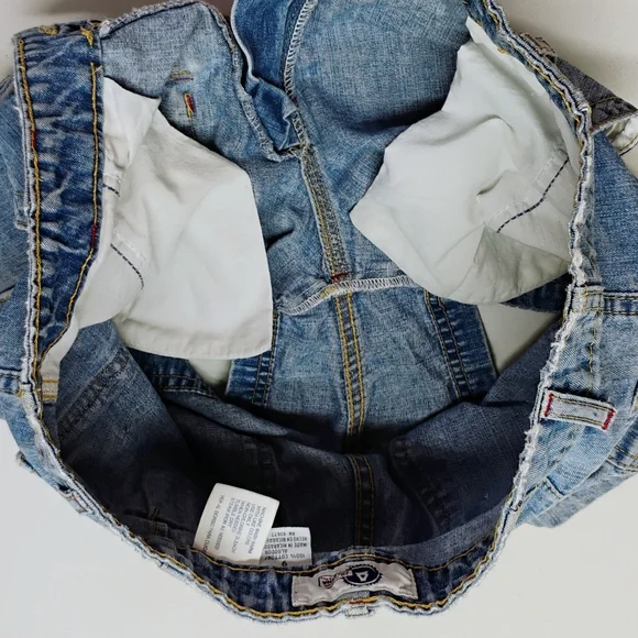 Y2K Arizona Denim Cargo Shorts Women Sz 9 High Rise Blue Jean Pockets N1 - Picture 3 of 9